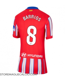 Atletico Madrid Pablo Barrios #8 Maglia Gara Casa Repliche 2024-25 Donna